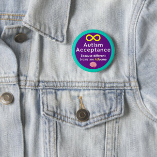 Badge Rond 5 Cm Acceptation de l'autisme