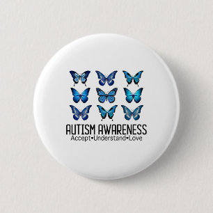Badge Rond 5 Cm Accepter Comprendre la Sensibilisation sur l'autis