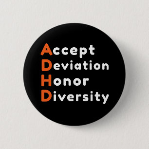 Badge Rond 5 Cm Accepter l'écart Diversité Honneur Sensibilisation