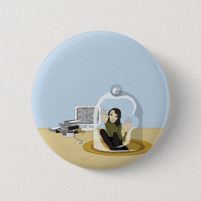 Badge Rond 5 Cm accès nié (Devant)