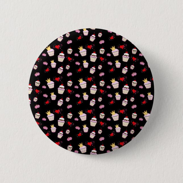 Badge Rond 5 Cm Accessoires Motifs Kawaii Cupcakes (Devant)