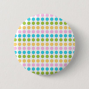 Badge Rond 5 Cm Accessoires tendance à motif bouton bleu rose jaun