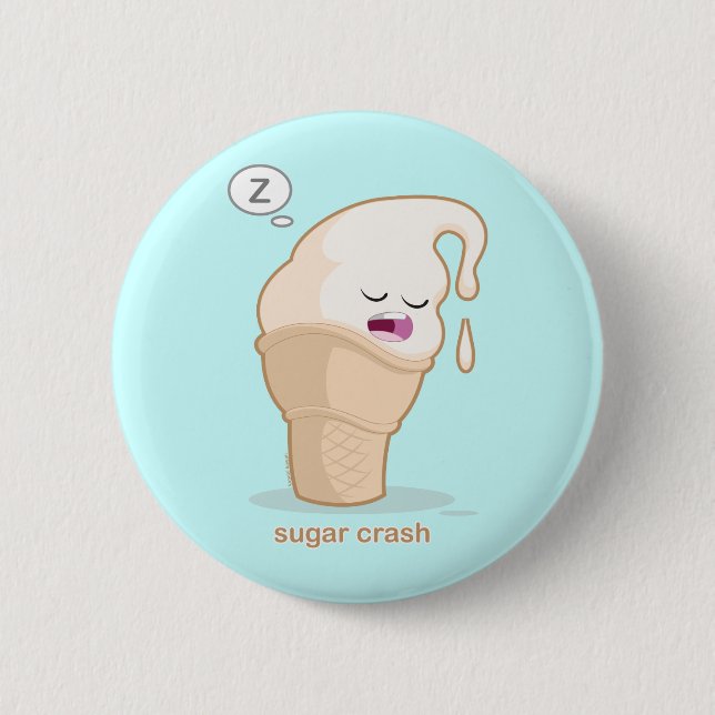 Badge Rond 5 Cm Accident de sucre (Devant)