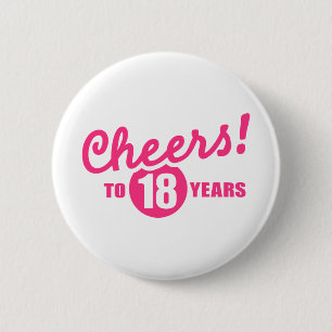 Badge Rond 5 Cm Acclamations à 18 ans d'anniversaire