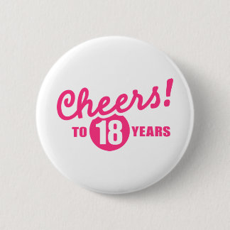 Badge Rond 5 Cm Acclamations à 18 ans d'anniversaire