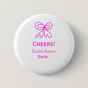 Badge Rond 5 Cm Acclamations arc rose violet enterrement de vie de