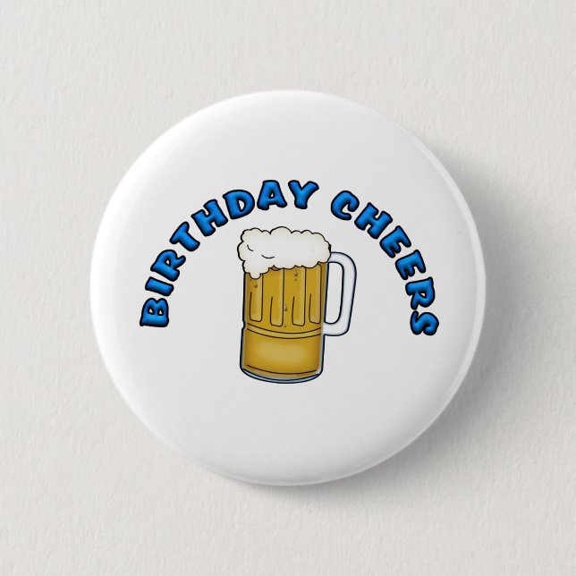Badge Rond 5 Cm Acclamations d'anniversaire (Devant)