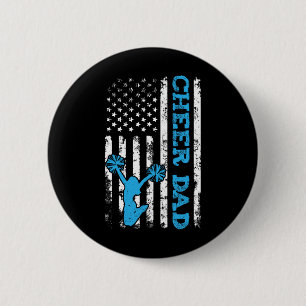 Badge Rond 5 Cm Acclamer Papa Usa Drapeau Américain Cheerleader Pa