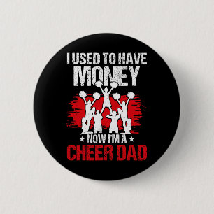 Badge Rond 5 Cm Acclamez Papa Cheerleading Fête des Pères