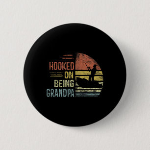 Badge Rond 5 Cm Accompagné D'Être Grand-Père Gifts Pêche Grand-Pèr