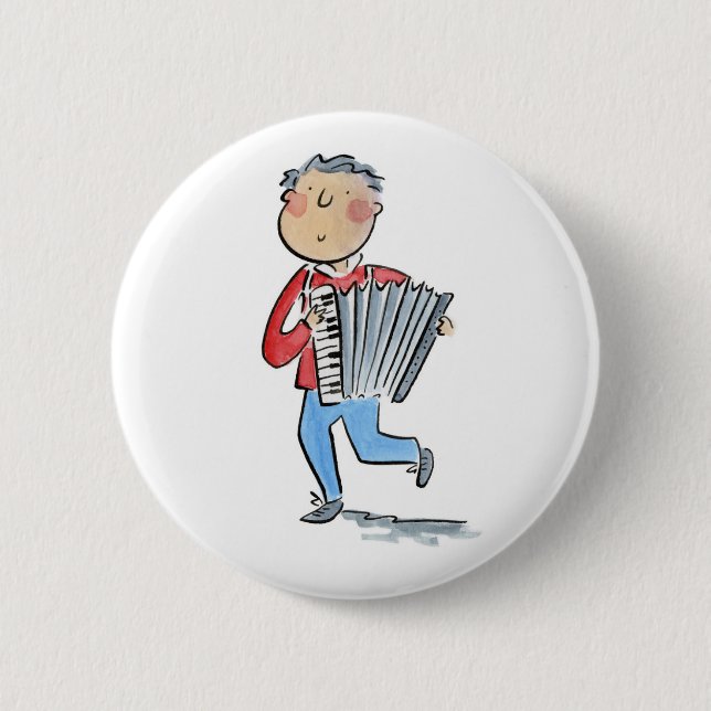 Badge Rond 5 Cm Accordéon (Devant)