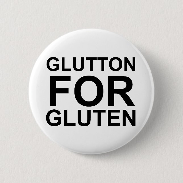 Badge Rond 5 Cm Accro au Gluten (Devant)