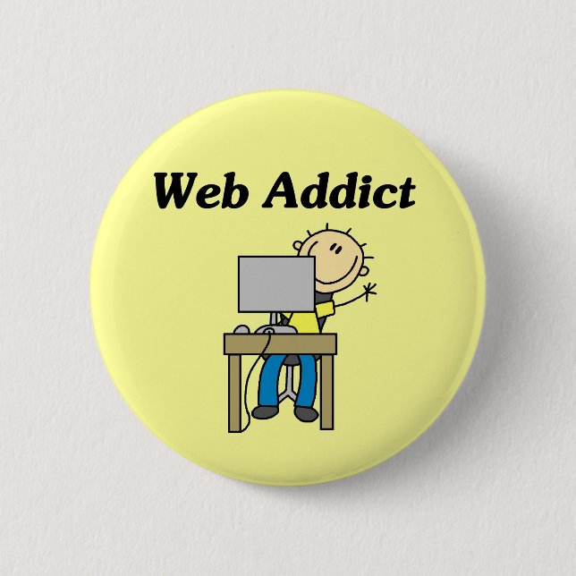 Badge Rond 5 Cm Accro du Web (Devant)