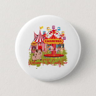 Badge Rond 5 Cm Accueil à la foire régionale - carnaval