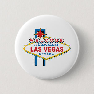 Badge Rond 5 Cm Accueil-à-Las-Vegas