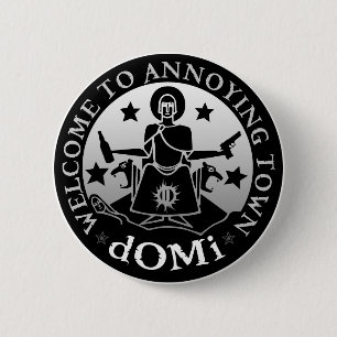 Badge Rond 5 Cm Accueil au bouton ennuyant
