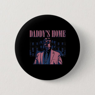 Badge Rond 5 Cm Accueil de papa Trump Pink 2024 2024 Trump Retour