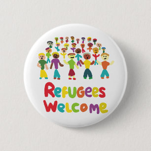 Badge Rond 5 Cm Accueil des réfugiés