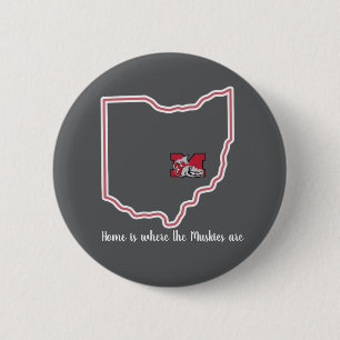 Badge Rond 5 Cm Accueil est le bouton Muskies