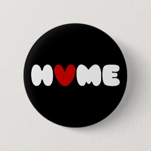 Badge Rond 5 Cm Accueil Est Où Le Coeur Est Bouton