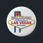 Badge Rond 5 Cm Accueil vers Las Vegas fabuleux<br><div class="desc">rétro accueil vers Las Vegas rétro</div>