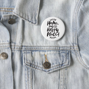 Badge Rond 5 Cm ACCUEILLE mon Happy Place ! Abri en place - Corps