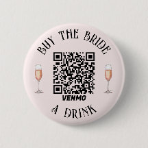 Acheter à la mariée un verre QR Bouton élégant