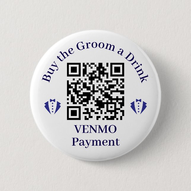 Badge Rond 5 Cm Acheter Groom a Drink Simple (Devant)