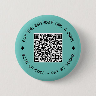 Badge Rond 5 Cm Acheter un verre à la FILLE D'ANNIVERSAIRE Bouton 