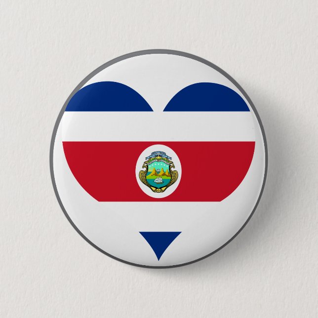 Badge Rond 5 Cm Achetez le Costa Rica drapeau (Devant)