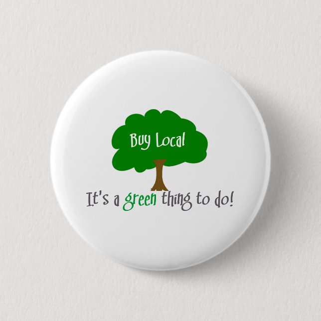 Badge Rond 5 Cm Achetez les gens du pays (Devant)