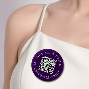 Badge Rond 5 Cm Achetez-Moi un Verre Mariée Enterrement de Vie de 