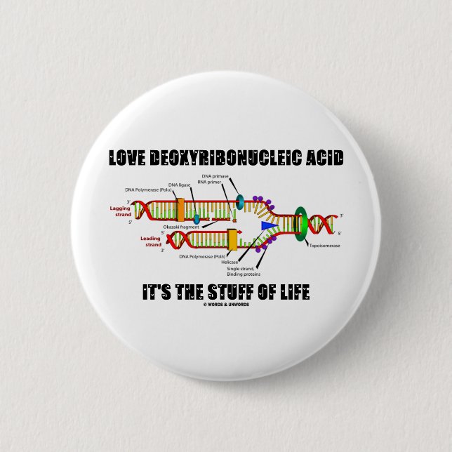 Badge Rond 5 Cm Acide désoxyribonucléique d'amour c'est la (Devant)
