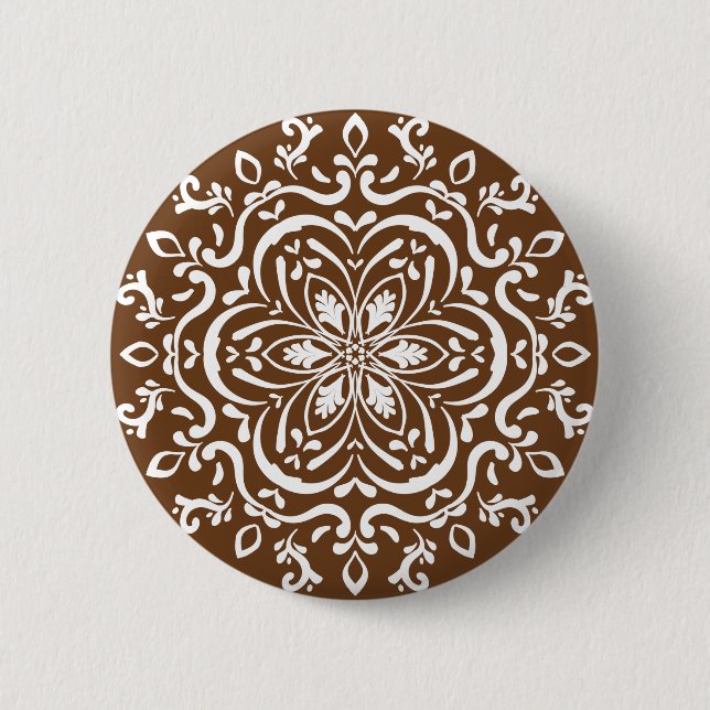 Badge Rond 5 Cm Acorn Mandala (Devant)