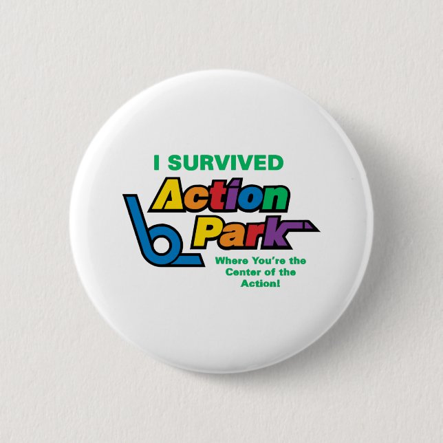 Badge Rond 5 Cm Action Park Survivor (Devant)