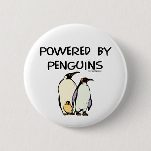 Badge Rond 5 Cm Actionné par des pingouins