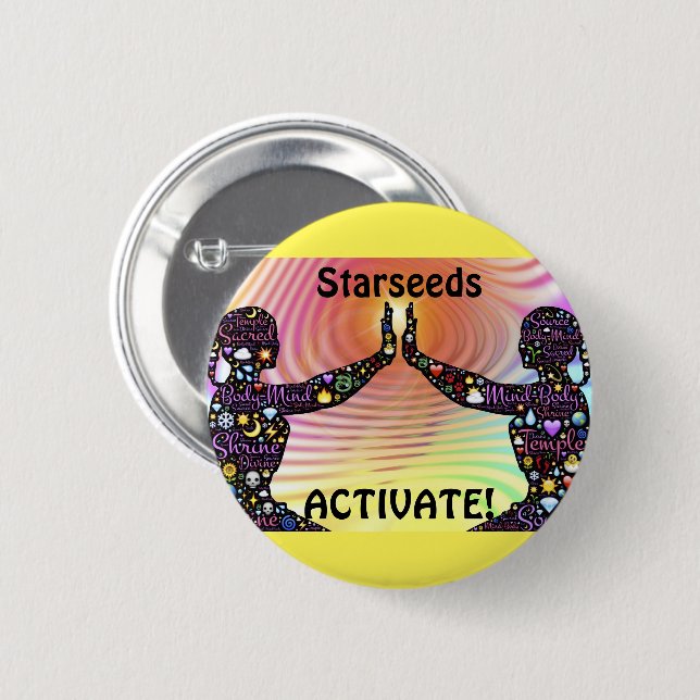 Badge Rond 5 Cm Activation des graines de démarrage (Devant & derrière)