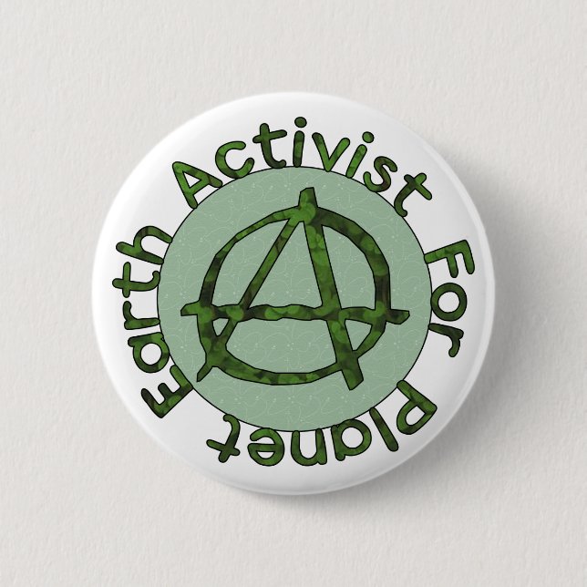 Badge Rond 5 Cm Activiste de la terre (Devant)