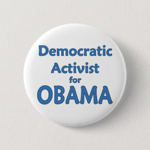 Badge Rond 5 Cm Activiste Democratic pour Obama