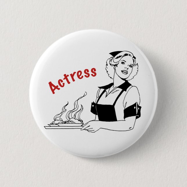 Badge Rond 5 Cm Actrice/serveuse (Devant)