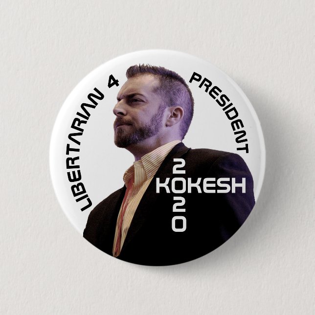 Badge Rond 5 Cm Adam Kokesh pour le président 2020 (Devant)