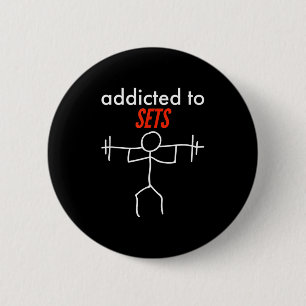 Badge Rond 5 Cm Addicité Aux Jeux Drôle Gym Entraînement Naughty P
