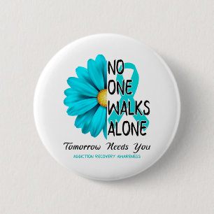 Badge Rond 5 Cm Addiction Recovery Awareness Month Ribbon