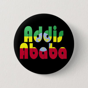 Badge Rond 5 Cm Addis Ababa, Ethiopie