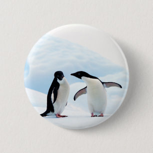 Badge Rond 5 Cm Adelie Penguins