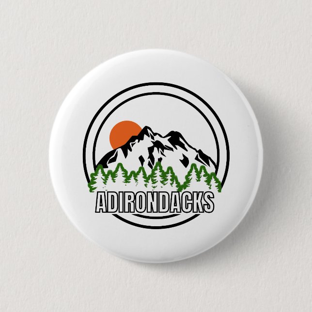 Badge Rond 5 Cm Adirondacks New York (Devant)