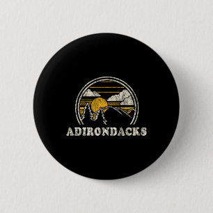 Badge Rond 5 Cm Adirondacks New York Ny T Shirt Vintage Randonnée