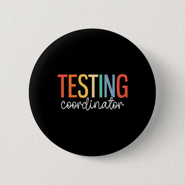 Badge Rond 5 Cm Administrateurs de l'école de jour de test Coordon (Devant)