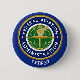 Badge Rond 5 Cm Administration fédérale de l'aviation - Retraité