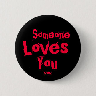 Badge Rond 5 Cm Admirateur secret - quelqu'un vous aime v2